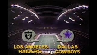 1983 Week 8 SNF  Raiders vs Cowboys [upl. by Anelim]