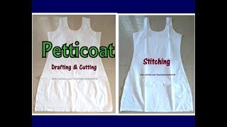 Churidar  Kurti Petticoat  Inner Slip Dress Cutting  Stitching  Complete Tutorial [upl. by Madelena]