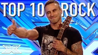 Top 10 Rock Auditions EVER  X Factor Global [upl. by Attenra]