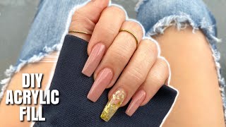 DIY acrylic nail fill at home [upl. by Neenwahs]