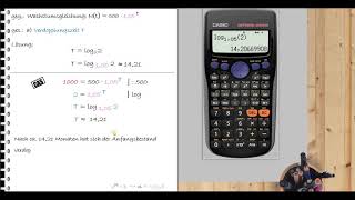 Beispielaufgabe zur Berechnung der Halbwertszeit und Verdopplungszeit [upl. by Aciretahs]
