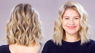 Updated Beachy Waves Short Hair Tutorial [upl. by Aicetel]