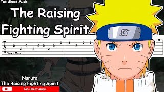 NARUTO  THE RAISING FIGHTING SPIRIT  Como tocar na guitarra [upl. by Illehs773]