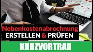 Nebenkostenabrechnung Erstellen  Nebenkostenabrechnung Prüfen  Einfach Erklärt [upl. by Niveg707]