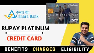 Canara Bank Rupay Platinum Credit Card Full Details  Benefits  Eligibility  Fees [upl. by Zola508]