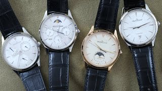 Jaeger‑LeCoultre Master Ultra Thin Collection Review Ultra Thin Moonphase Perpetual Date amp More [upl. by Hcirdla]