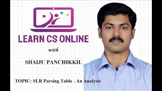 SLR PARSING TABLE CONSTRUCTION  AN EXAMPLE [upl. by Athenian]