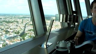 Revolving restaurant in the TV Tower Berlin [upl. by Ojytteb]