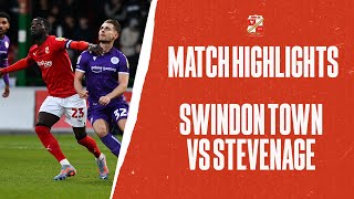 Match Highlights Swindon Town vs Stevenage [upl. by Brnaby612]