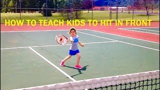 4 year old practices tennis Teach your Child how to HAMMER the ball [upl. by Eli]