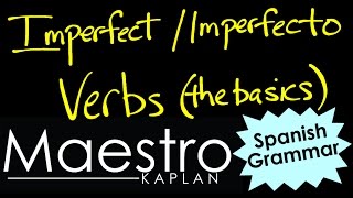 IMPERFECT TENSE An introduction to conjugations imperfecto [upl. by Renba]