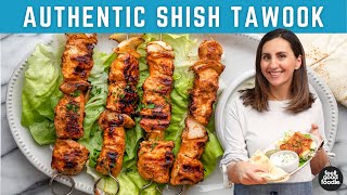 AUTHENTIC Lebanese Chicken Kabobs  Shish Tawook [upl. by Wiles]