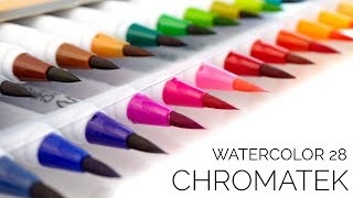 Watercolor Brush Pens Ultimate Tutorials Set  27 Pens amp One Blending Brush From Chromatek [upl. by Flanna]