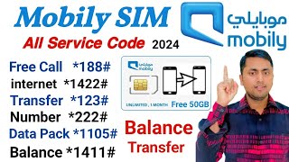 Mobily SIM All Code  Mobily Balance Transfer  Mobily sim number checking  Mobily Data offer [upl. by Enorel954]