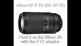 Nikon AFP 70300 VR ED lens Review How well does it work on the Z6 [upl. by Nej1]