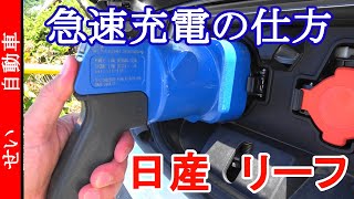 急速充電スタンドの探し方と充電の仕方を新型リーフで解説するよ [upl. by Chris]