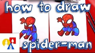 How To Draw Cartoon SpiderMan [upl. by Dareen]