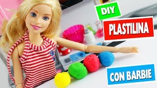 DIY Plastilina Casera para Niños  Haz Manualidades con Barbie [upl. by Herries]