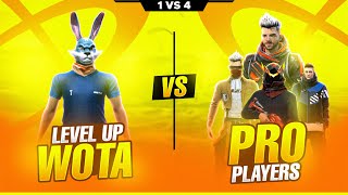 Overpower Wota 🔥 vs Pro Players  Free Fire 1 Vs 4 Insane Clash Squad Gameplay  Garena Free fire [upl. by Lehcin]