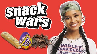 Tyla Rates British And South African Food  Snack Wars [upl. by Anetta]