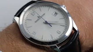 JaegerLeCoultre Master Control Date Ref Q1548420 Watch Review [upl. by Attaynik720]