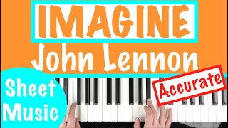 How to play IMAGINE  John Lennon Piano Accompaniment Chords Tutorial [upl. by Adnylg]