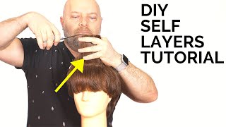 DIY Haircut  How to Layer Your Own Hair  TheSalonGuy [upl. by Shuman]