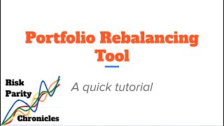 Simple Portfolio Rebalancing Spreadsheet tutorial [upl. by Cheyne]