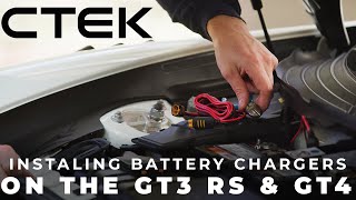 How to Install CTEK Battery Maintainer On 718 GT4 and GT3RS [upl. by Kelam735]