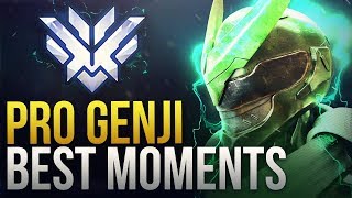 BEST PRO GENJI MOMENTS  Overwatch Montage [upl. by Melia733]