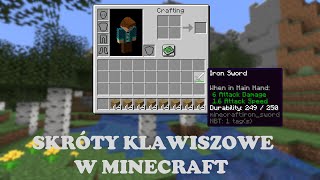 PRZYDATNE SKRÓTY KLAWISZOWE W MINECRAFT [upl. by Neelcaj]