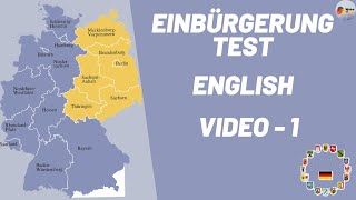 Einbürgerungstest in English Video 1  Questions 130  Lebens in Deutschland  Orientierungskurs [upl. by Attalanta]