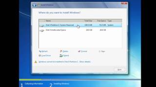 How to Install and Partition Windows 7 [upl. by Lirva]