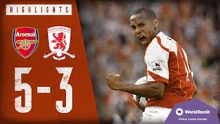 AN INCREDIBLE COMEBACK  Arsenal 53 Middlesbrough  Highlights  2004 [upl. by Almita]