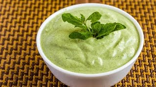 Dahi Pudina ChutneyMint Yogurt Chutney [upl. by Ecenaj]