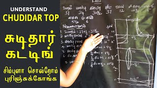 churidar top cutting in easy method  basic churidar pattern for beginners [upl. by Eenyaj]