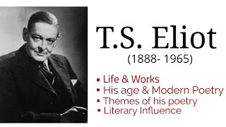 T S Eliot  Life and works  age amp Modern Poetry  Literary Critique in Hindi [upl. by Herstein]