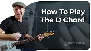 How to Play the D Chord on Guitar [upl. by Solotsopa]