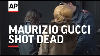 Italy  Maurizio Gucci Shot Dead [upl. by Lorrayne]