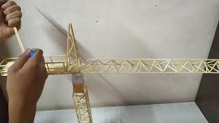 Build tower crane using wooden stick [upl. by Wonacott]