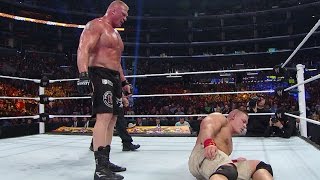 WWE Network Brock Lesnar repeatedly suplexes John Cena SummerSlam 2014 [upl. by Deegan923]