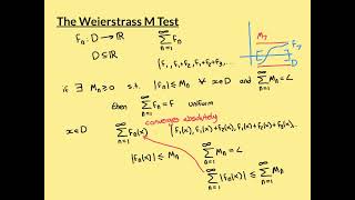 The Weierstrass M Test Part 1 [upl. by Leiuqeze]