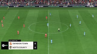 Swindon Town vs Notts County 31082024 EFL League Two EA FC 24 [upl. by Hershel]