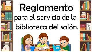 Reglamento de la biblioteca y sus características  Educación Primaria [upl. by Ezirtaeb]