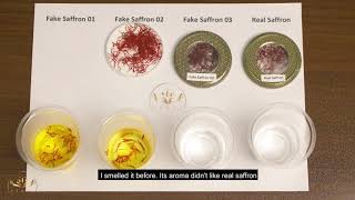 Real saffron detection test  Real Saffron vs Fake Saffron [upl. by Fanestil]