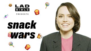 Daisy Ridley Tries British And American Snacks  Snack Wars [upl. by Forest]