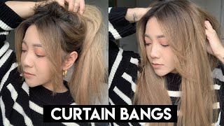 HOW TO CUT CURTAIN BANGS  Easy to follow [upl. by Latsirc]