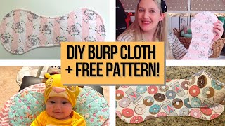 DIY BABY BURP CLOTH  FREE PATTERN  Built to Last and Easy to Make [upl. by Hutchison]