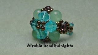 Elegant Beaded Ring Tutorial [upl. by Ardnasella]