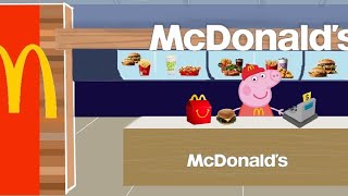 Peppa Pig Works at McDonalds [upl. by Eiliak]